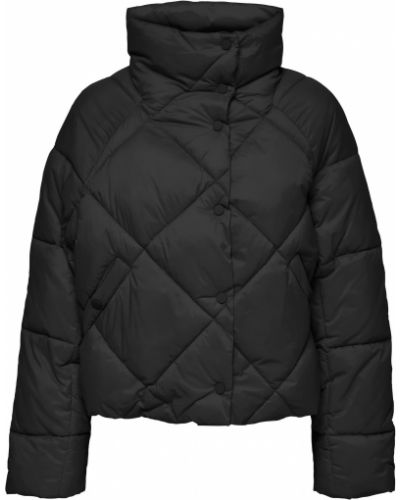Jednofarebná nylónová priliehavá prechodná bunda Only - čierna