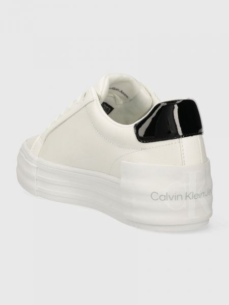 Krajkové tenisky Calvin Klein Jeans bílé
