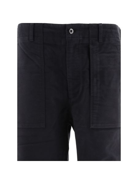 Pantalones rectos de algodón Engineered Garments negro