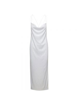 Haftowana sukienka midi z cekinami Rotate Birger Christensen biała