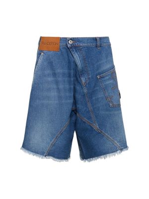 Shorts di jeans di cotone Jw Anderson blu