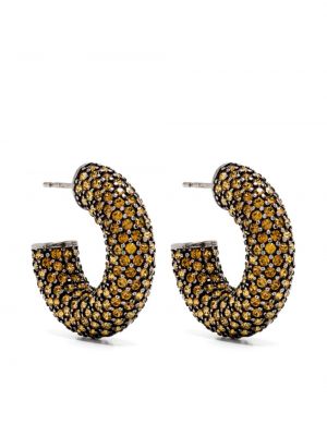 Σκουλαρίκια με πετραδάκια Amina Muaddi χρυσό
