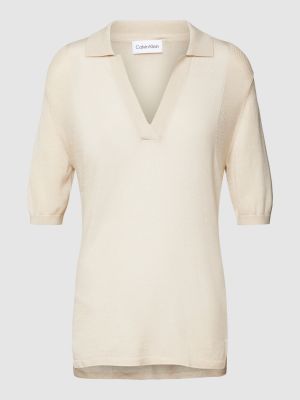 Beżowa dzianinowa bluzka Calvin Klein Womenswear