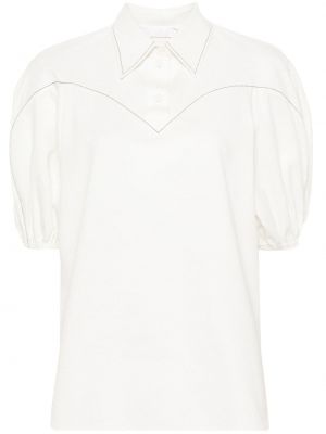 Bluză din jacard Chloé alb