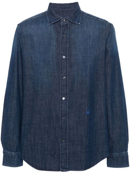 Rifľová košeľa s výšivkou Jacob Cohen modrá