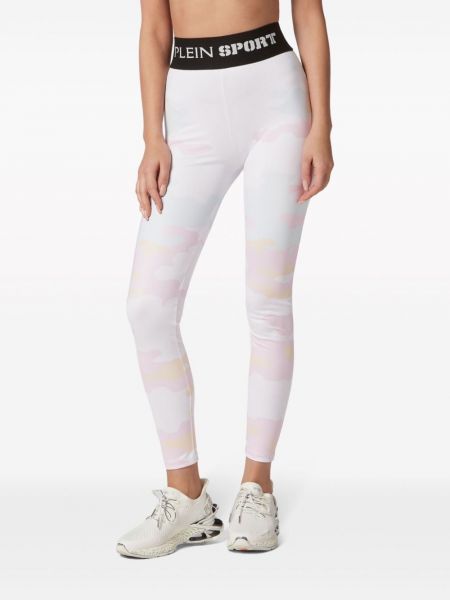 Pantalon de sport à imprimé à imprimé camouflage Plein Sport blanc