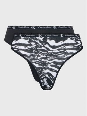 Calvin Klein Underwear 2 db tanga 000QD3990E  - Fekete