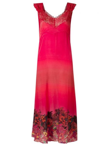 Φόρεμα με δαντέλα Amir Slama ροζ