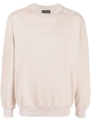 Trykt sweatshirt Throwback. rosa