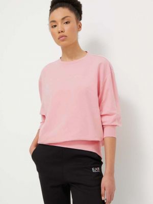 Рожевий светр з принтом Ea7 Emporio Armani