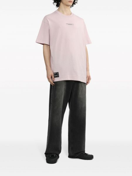 Kokvilnas t-krekls ar apdruku Izzue rozā