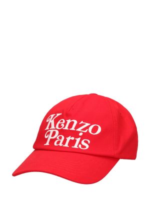 Gorra de algodón Kenzo Paris rojo