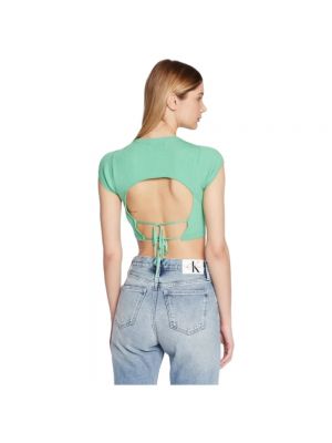 Bluzka Calvin Klein Jeans zielona