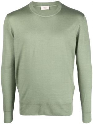 Вълнен пуловер с кръгло деколте Altea зелено