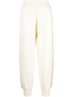 Sportovní kalhoty jersey Jil Sander bílé