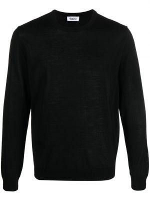Вълнен пуловер от мерино вълна Eraldo черно