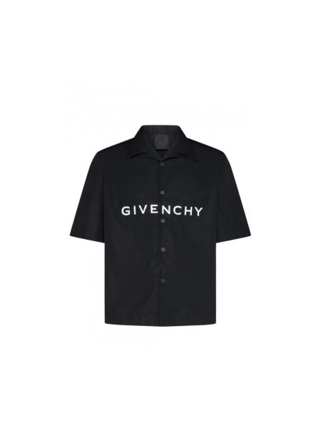 Czarna koszula z krótkim rękawem Givenchy