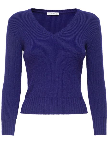 Suéter de cachemir de punto The Row violeta