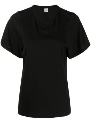 Kokvilnas t-krekls Toteme melns