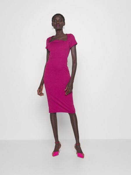 Платье мини с коротким рукавом Wal G фиолетовое