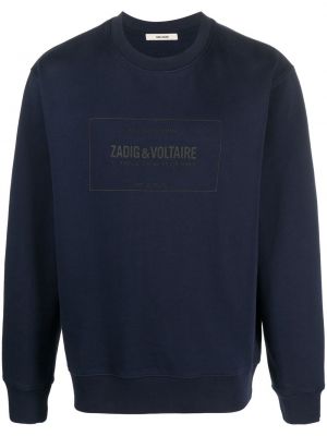 Trykt bomull sweatshirt Zadig&voltaire blå