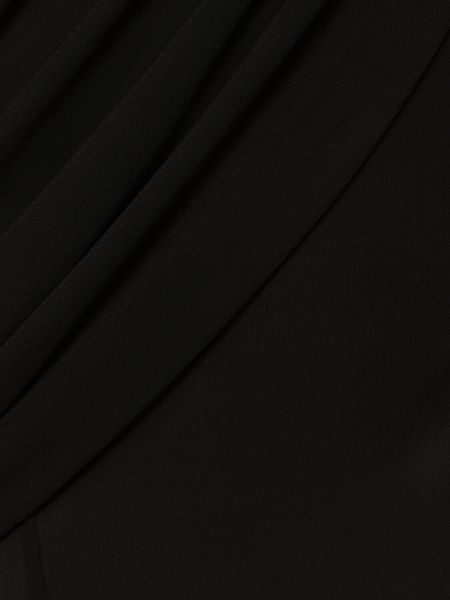 Vestido de viscosa de tela jersey drapeado Andreadamo negro