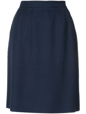 Falda de cintura alta Yves Saint Laurent Pre-owned azul