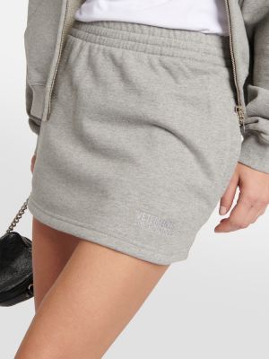 Mini sukně jersey Vetements šedé