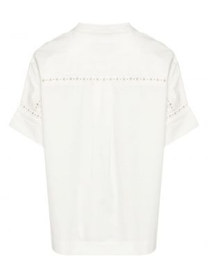 Prolamovaná košile Yves Salomon bílá