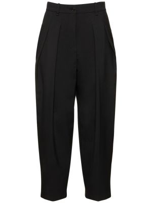 Spodnie wełniane plisowane Kenzo Paris czarne