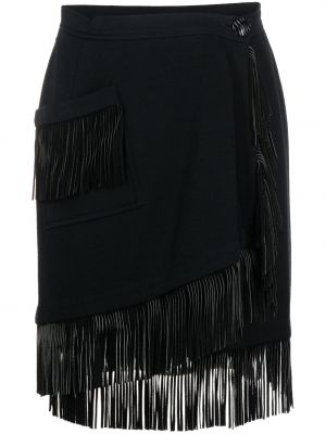 Vlněné sukně s knoflíky s vysokým pasem Yves Saint Laurent Pre-owned - černá