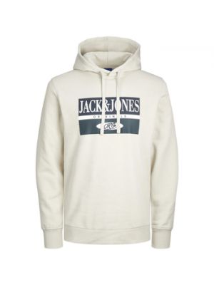Bluza z kapturem Jack & Jones beżowa