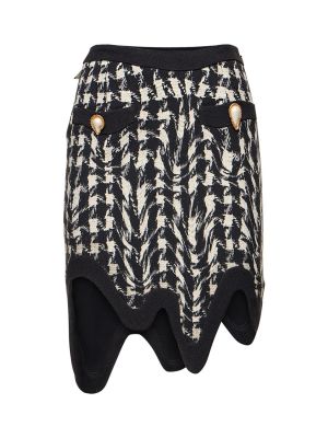 Minigonna a pied de poule Moschino nero