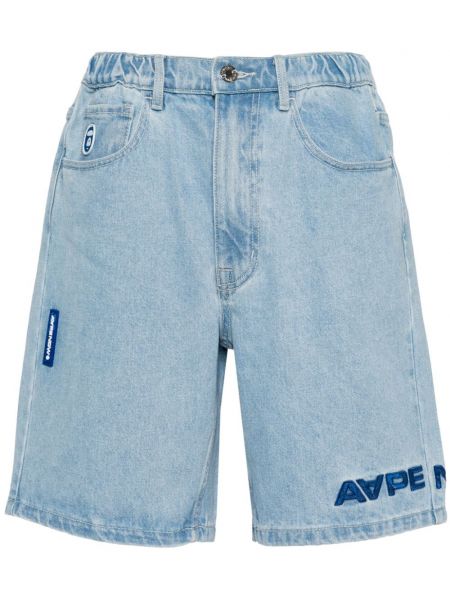 Džínové šortky s výšivkou Aape By *a Bathing Ape® modré
