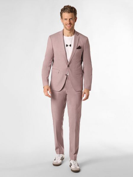 Różowy garnitur slim fit Finshley & Harding