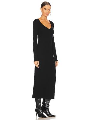 Vestido con escote v Enza Costa negro