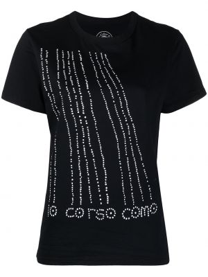 Raštuotas marškinėliai 10 Corso Como juoda