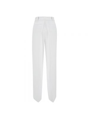 Pantalones rectos de cintura alta Michael Kors blanco