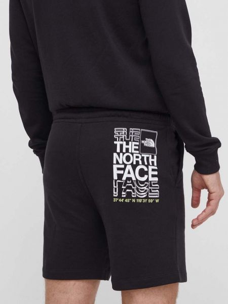 Pamut rövidnadrág The North Face fekete