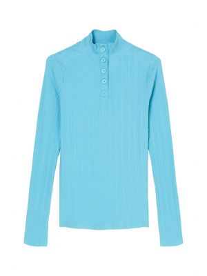 Jednofarebné bavlnené priliehavé tričko s dlhými rukávmi Marc O'polo Denim