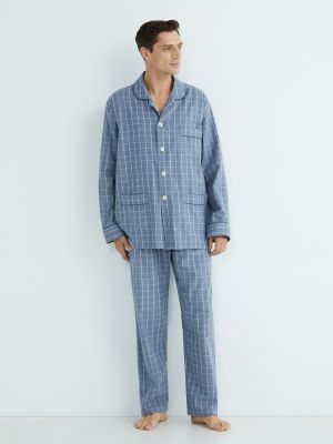 Pijama a cuadros Olimpo azul