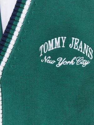 Bavlněný kardigan Tommy Jeans zelený