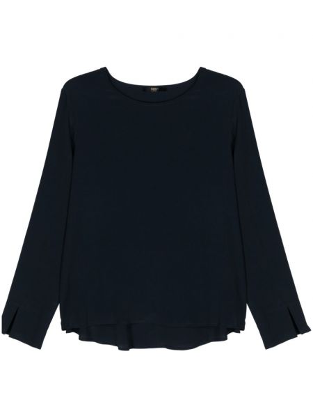 Crepe bluse Seventy blå