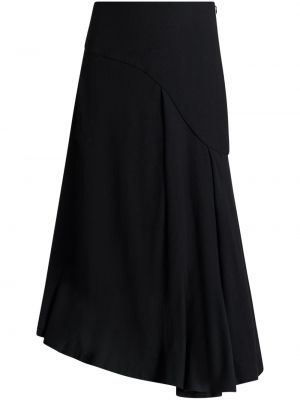 Ασύμμετρη μάλλινη φόρεμα Bite Studios μαύρο