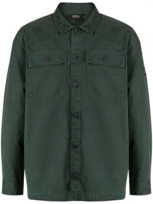 Medvilninė marškiniai Barbour žalia