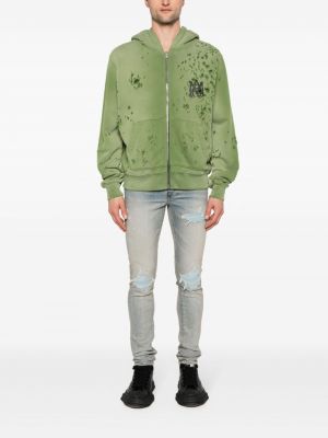 Distressed hoodie mit print Amiri grün