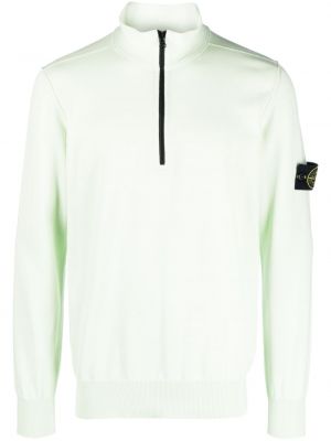 Sweatshirt med dragkedja Stone Island grön