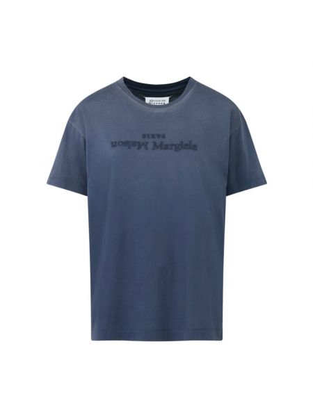 T-shirt aus baumwoll mit rundem ausschnitt Maison Margiela blau