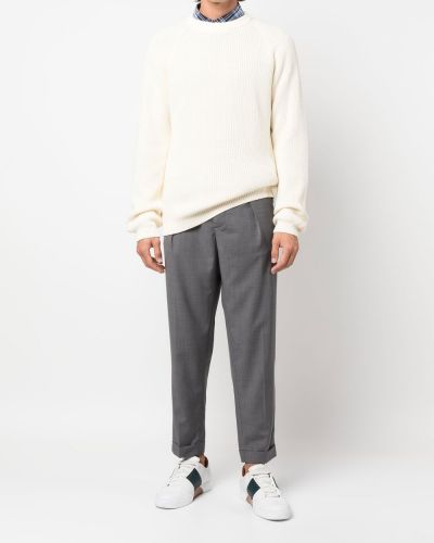 Pull en tricot col rond Woolrich blanc