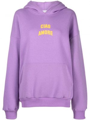 Jersey hoodie mit print Giada Benincasa lila